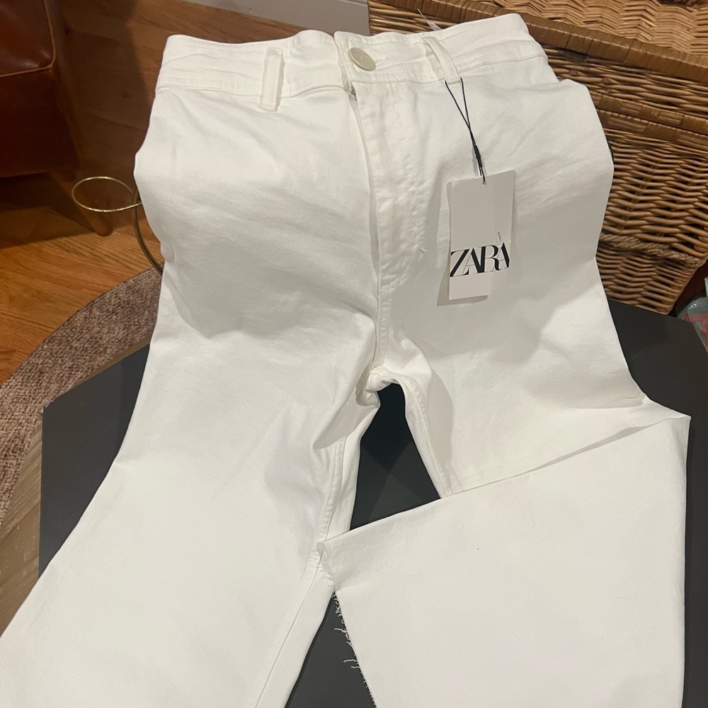 New!  Zara Denim Trouser - wide leg/high waist